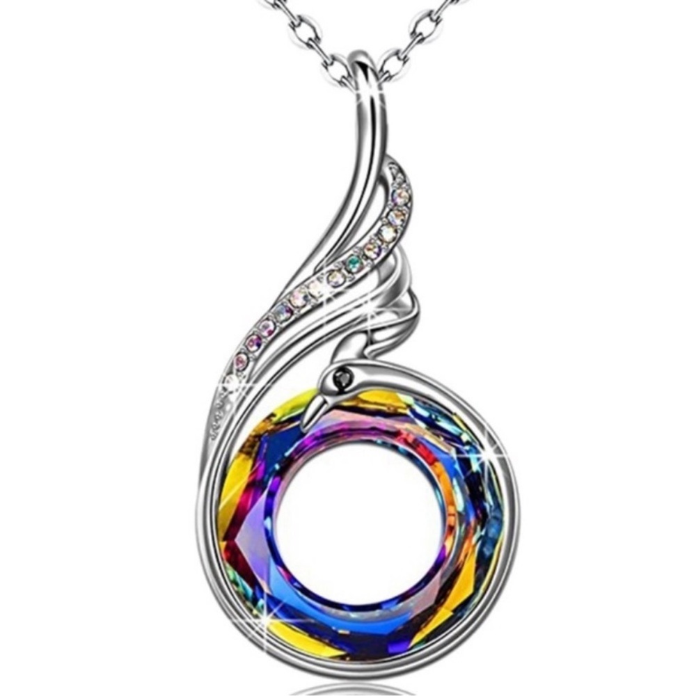 Multi-Colored Gemstone Pendant Necklace with Diamond Embellishments